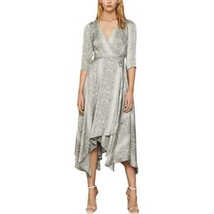 BCBG grey frost python dress